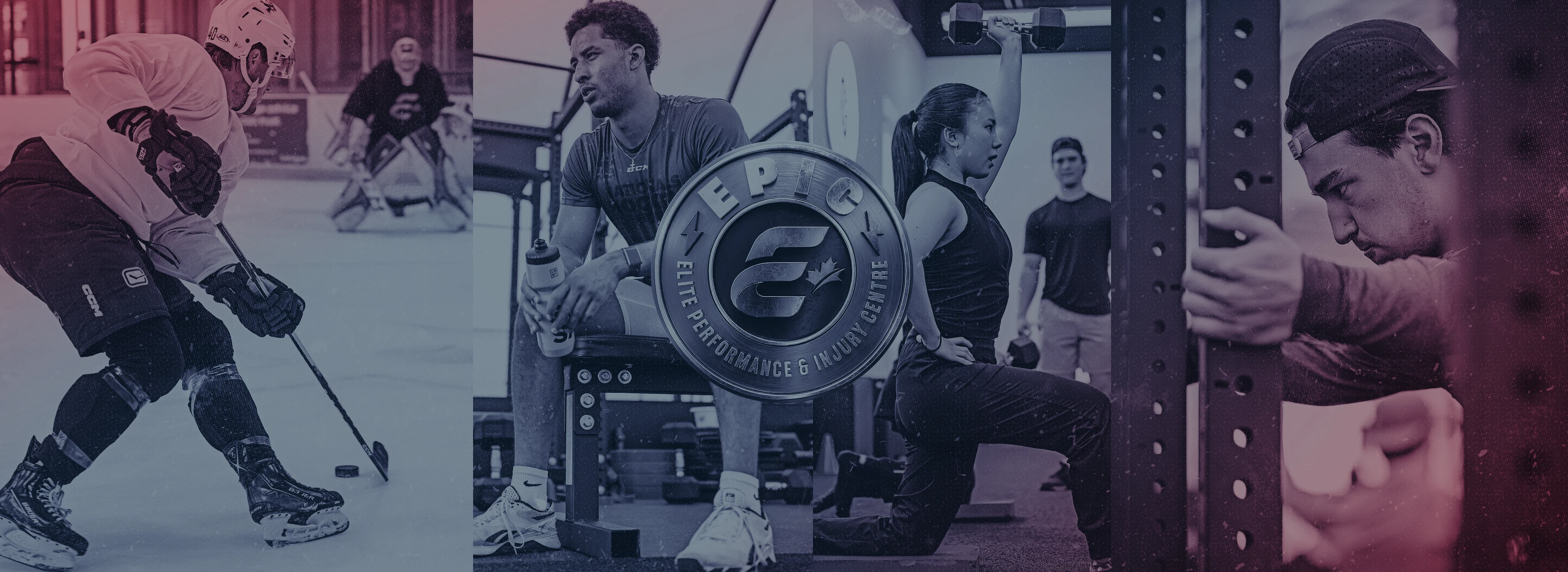 collage of athletes performance training