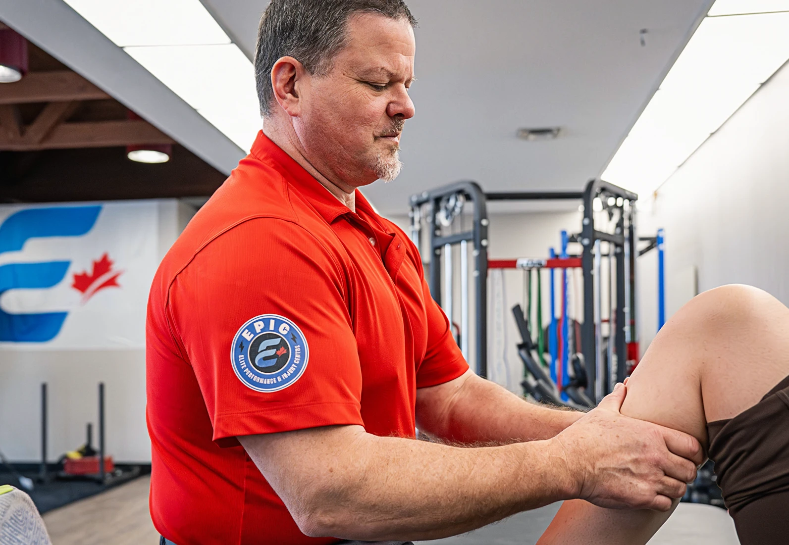physiotherapist helping a person